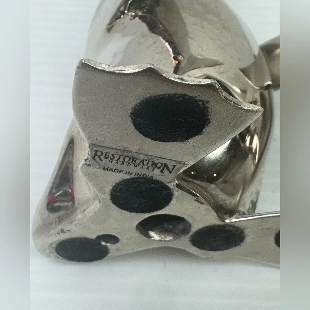 Pair2 Restoration Hardware Silver Plate Penguin Butler Sauce Dish Candle Holder